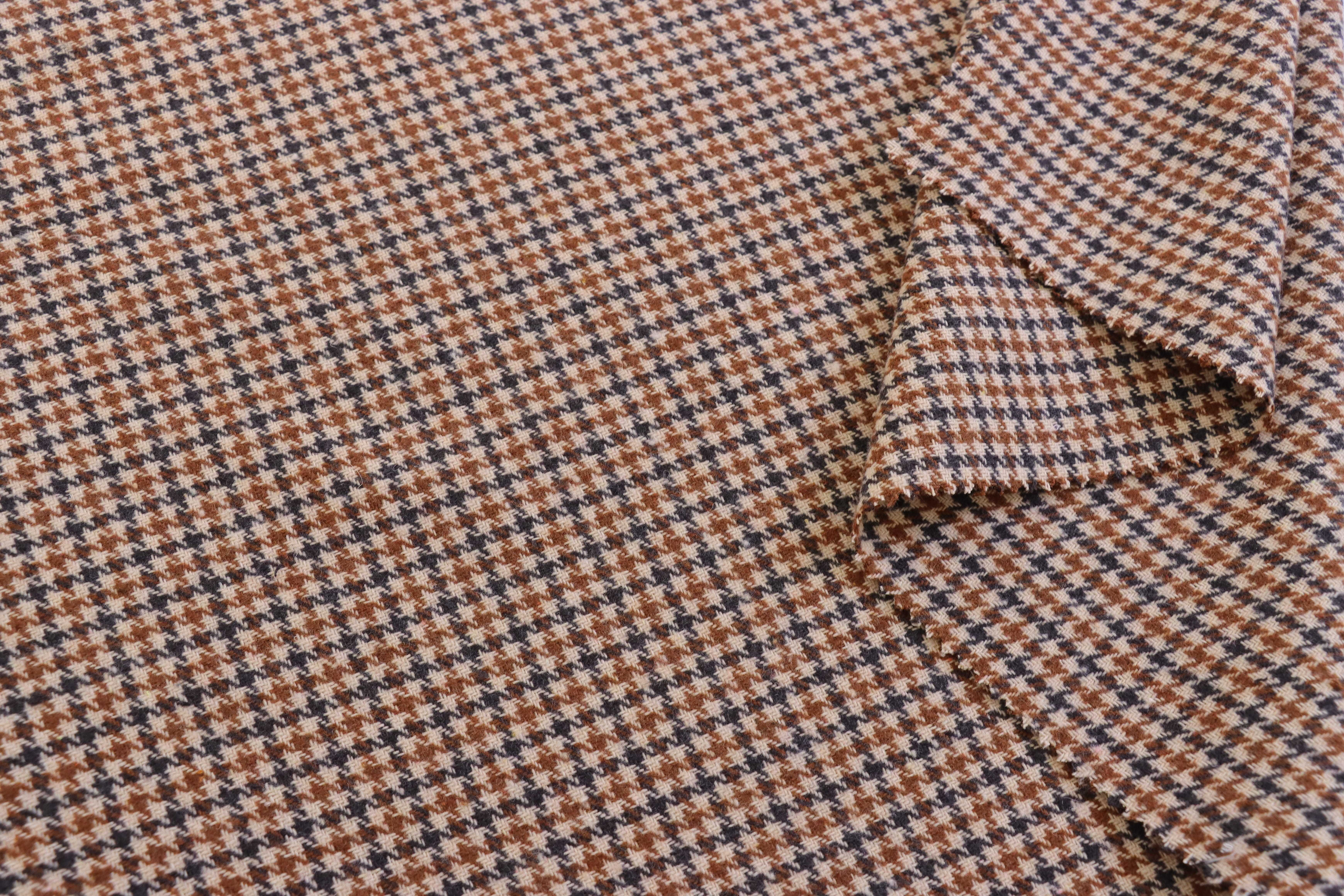 Houndstooth Woolen Spun Fabric for Fashion Coats & Jackets,Andongyuan,Houndstooth Woolen Spun Fabric for Fashion Coats & Jackets