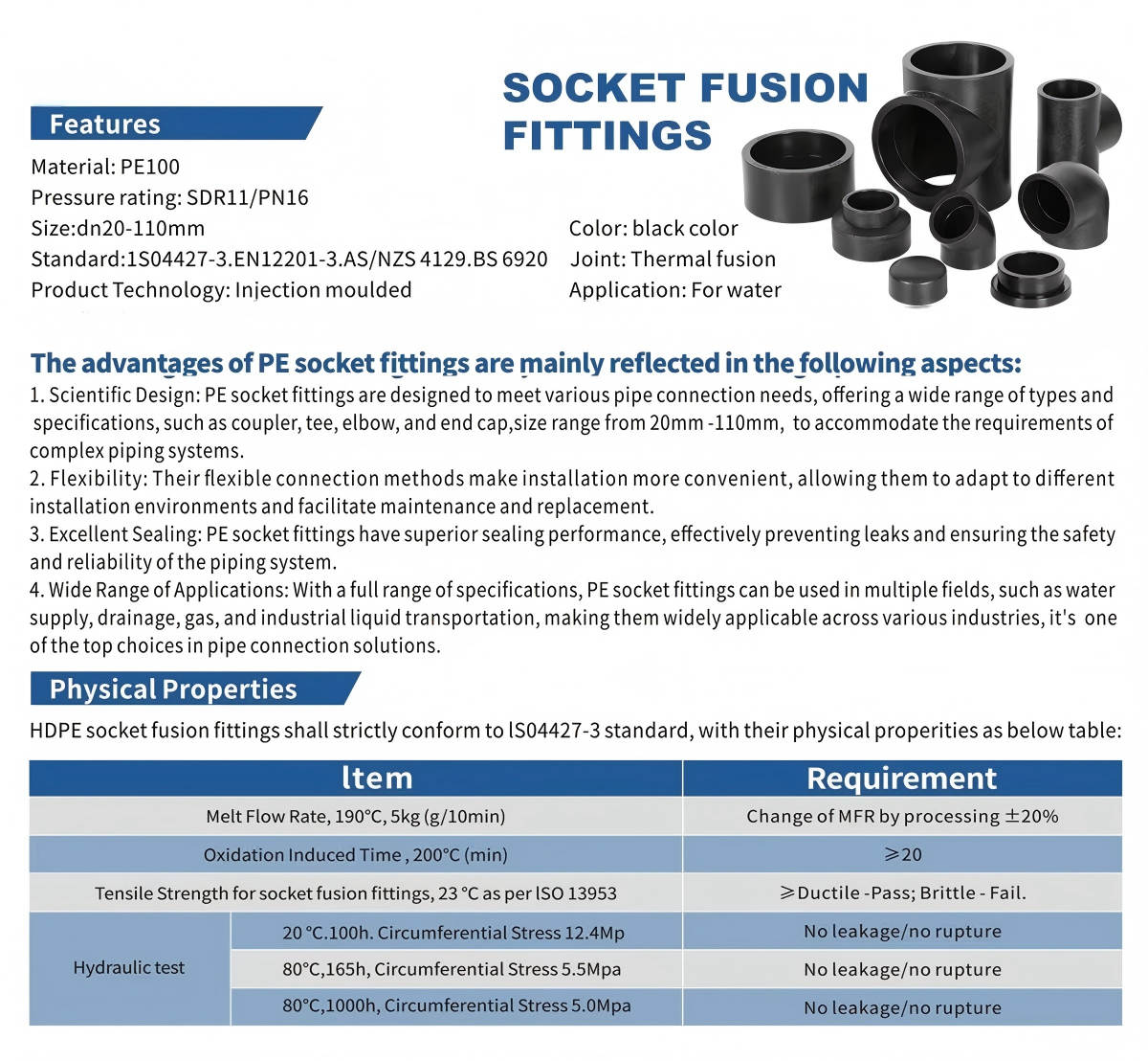 Socket Fusion Fittings Technical Details