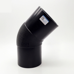 High Quality HDPE Plastic Butt Fusion Fittings 90/45 Degree Elbow Connector Black 3-4 Inches Customized Logo,Yuhan,HDPE Butt Fusion Fittings 90/45 Degree Elbow Connector