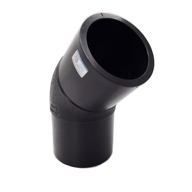 High Quality HDPE Plastic Butt Fusion Fittings 90/45 Degree Elbow Connector Black 3-4 Inches Customized Logo,Yuhan,HDPE Butt Fusion Fittings 90/45 Degree Elbow Connector