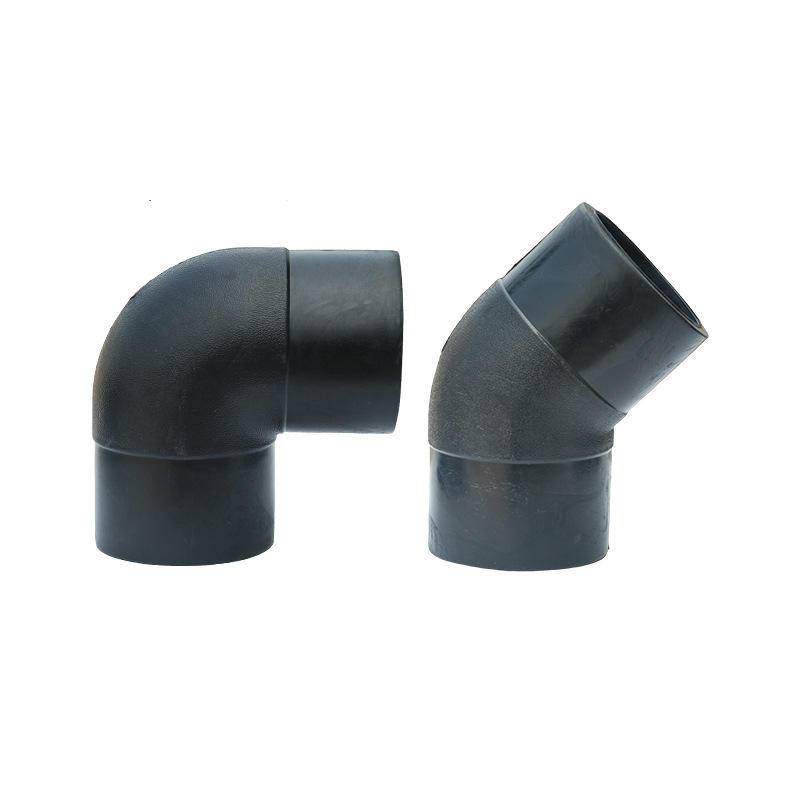 High Quality HDPE Plastic Butt Fusion Fittings 90/45 Degree Elbow Connector Black 3-4 Inches Customized Logo,Yuhan,HDPE Butt Fusion Fittings 90/45 Degree Elbow Connector