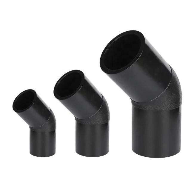 High Quality HDPE Plastic Butt Fusion Fittings 90/45 Degree Elbow Connector Black 3-4 Inches Customized Logo,Yuhan,HDPE Butt Fusion Fittings 90/45 Degree Elbow Connector
