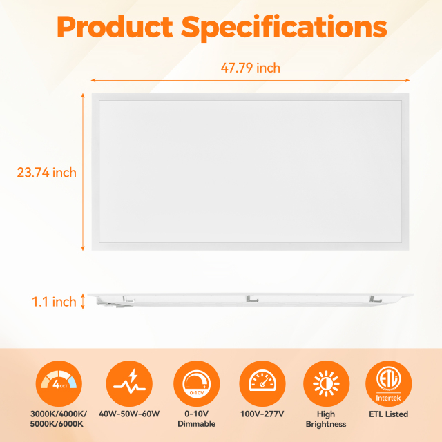 Bulk 2x4 LED Flat Panel Light - Tunable 4CCT