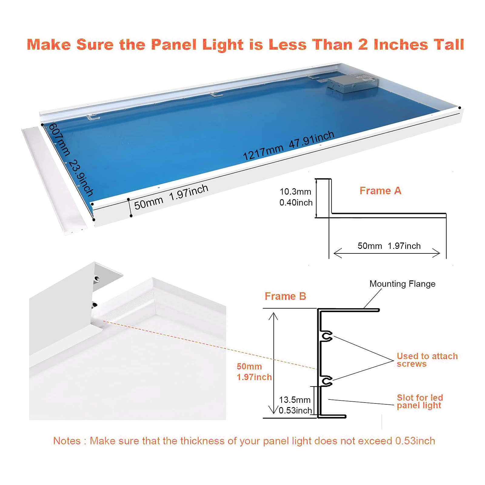 2x4 LED Panel Surface Mount Kit Manufacturer | OEM