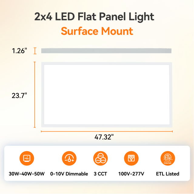 Bulk 2x4 Surface Mount LED Panel Light Manufacturer