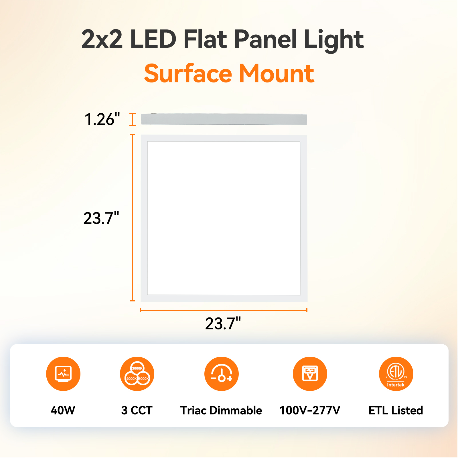 Wholesale 2x2 Surface Mount LED Panel Light Supplier