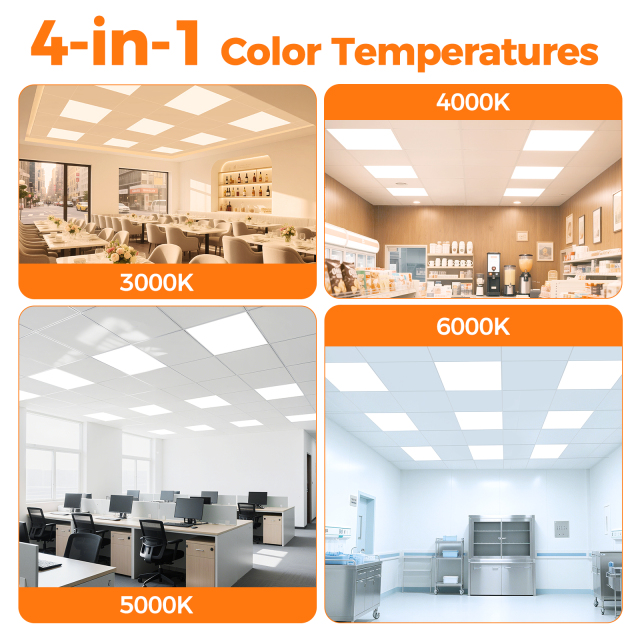 Commercial Grade 2x2 LED Flat Panel Light  4CCT