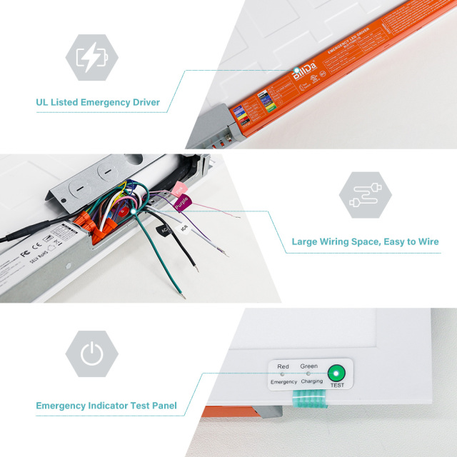 2x2 LED Flat Panel with Emergency Driver | OEM Factory