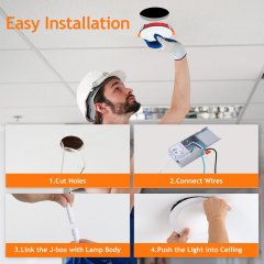 2-Hour Fire Rated 4 Inch Canless Downlight OEM Factory