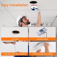 2-Hour Fire Rated 6 Inch Canless Downlight OEM Factory