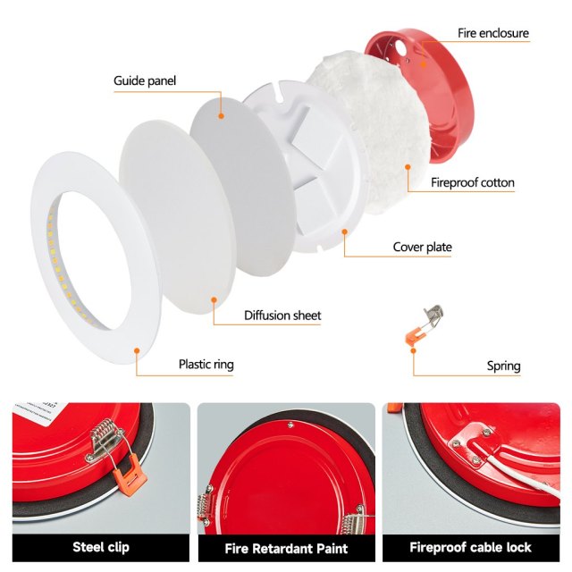 2-Hour Fire Rated 6 Inch Canless Downlight OEM Factory
