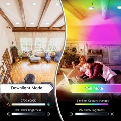4 Inch Smart LED Recessed Light Manufacturer | RGB WiFi OEM