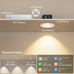 3 Inch Anti Glare Recessed Light Downlight OEM Manufacturer