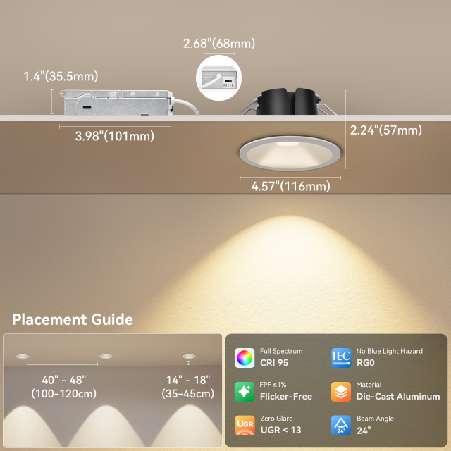 4 Inch Anti Glare Recessed Spotlight Manufacturer