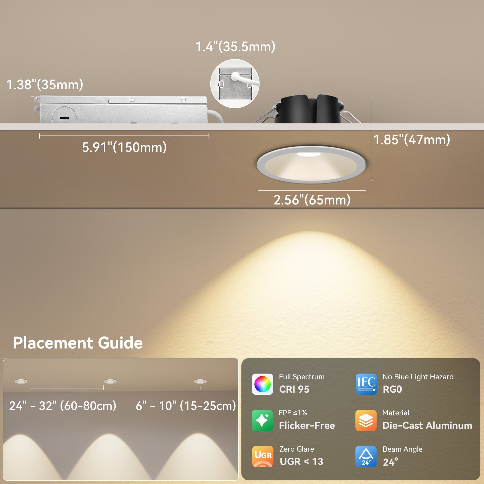 Best 2 Inch Anti Glare COB Recessed LED Spot Light Factory