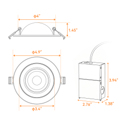 6 Inch Gimbal LED Recessed Light | OEM Manufacturer