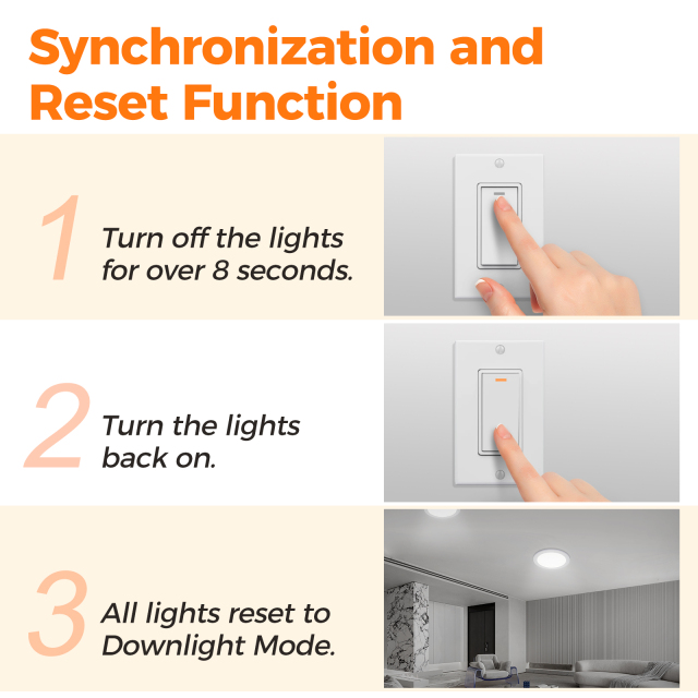 8 Inch LED Recessed Light with Night Light | OEM Factory
