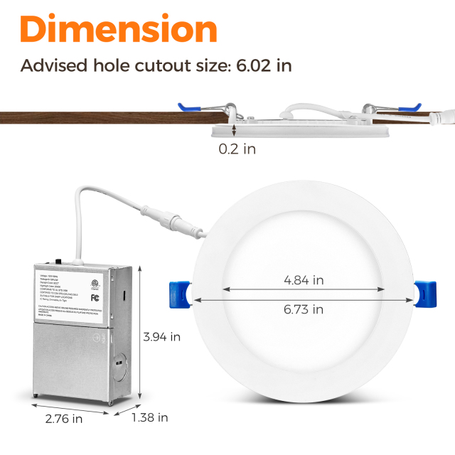 6 Inch LED Recessed Light with Night Light | OEM Factory