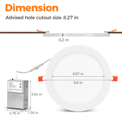 8 Inch LED Recessed Light with Night Light | OEM Factory