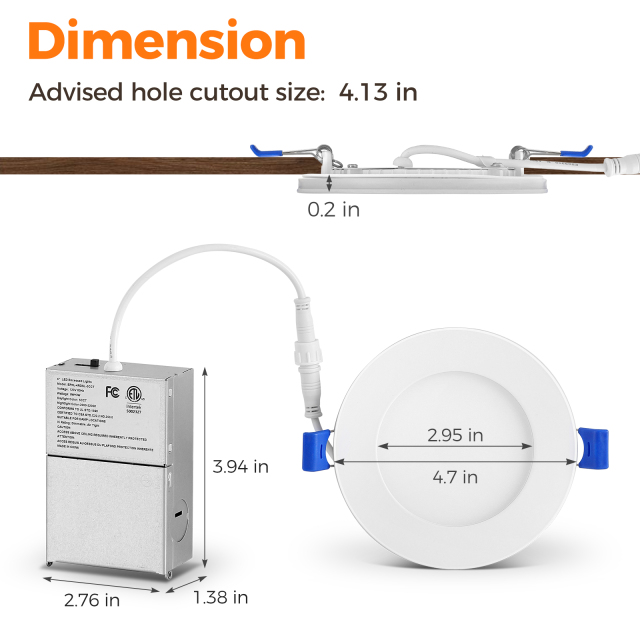 4 Inch LED Recessed Light with Night Light | OEM Factory