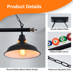 OEM 4-Light Pool Table Pendant Light Manufacturer