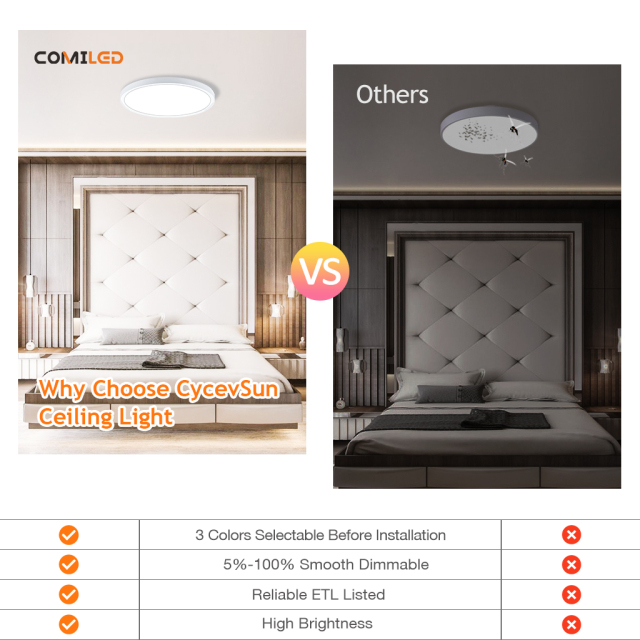 12 Inch LED Flush Mount Ceiling Light Factory | ETL FCC