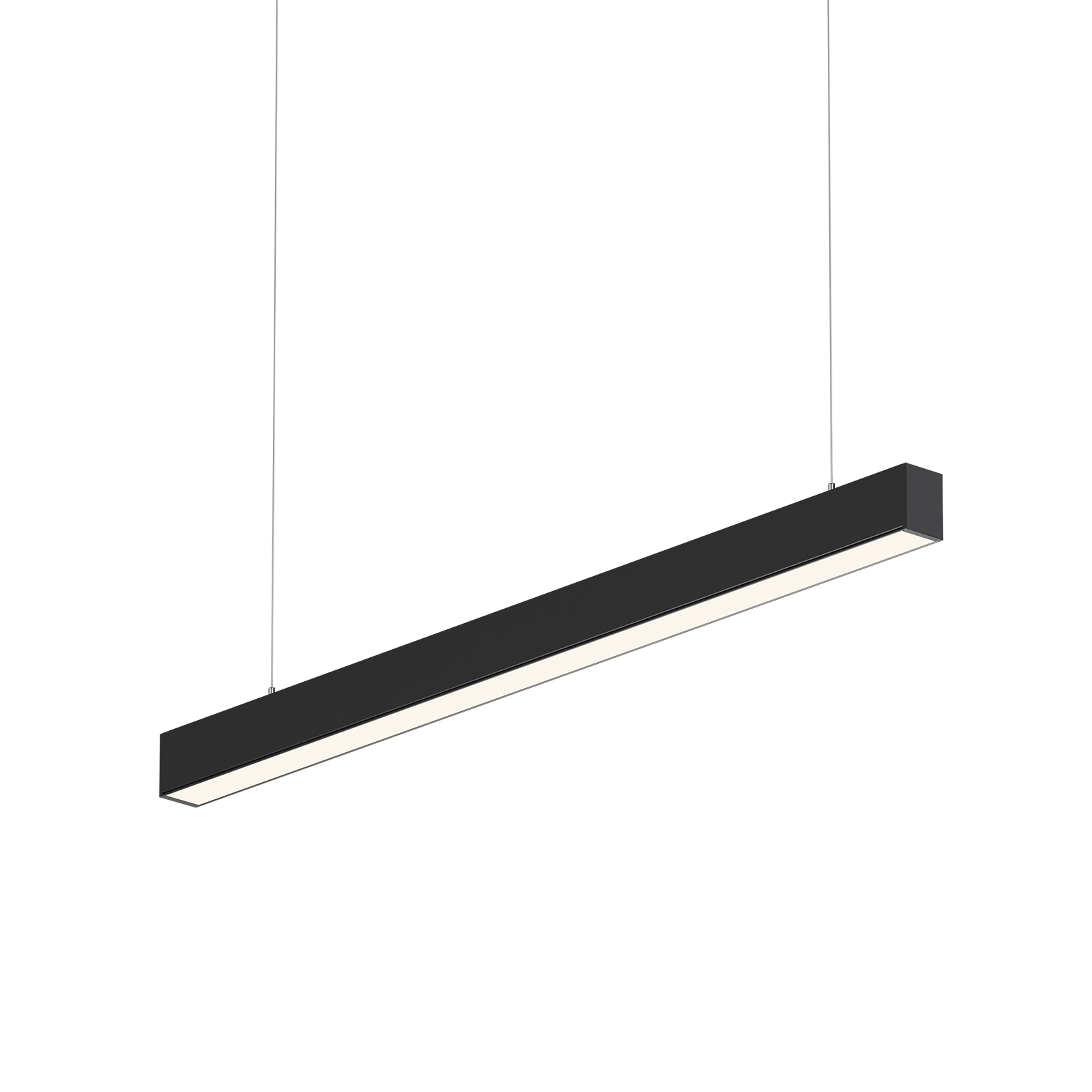 Modern Minimalist LED Linear Pendant Light - Dimmable Suspension Lamp for Office & Dining Room