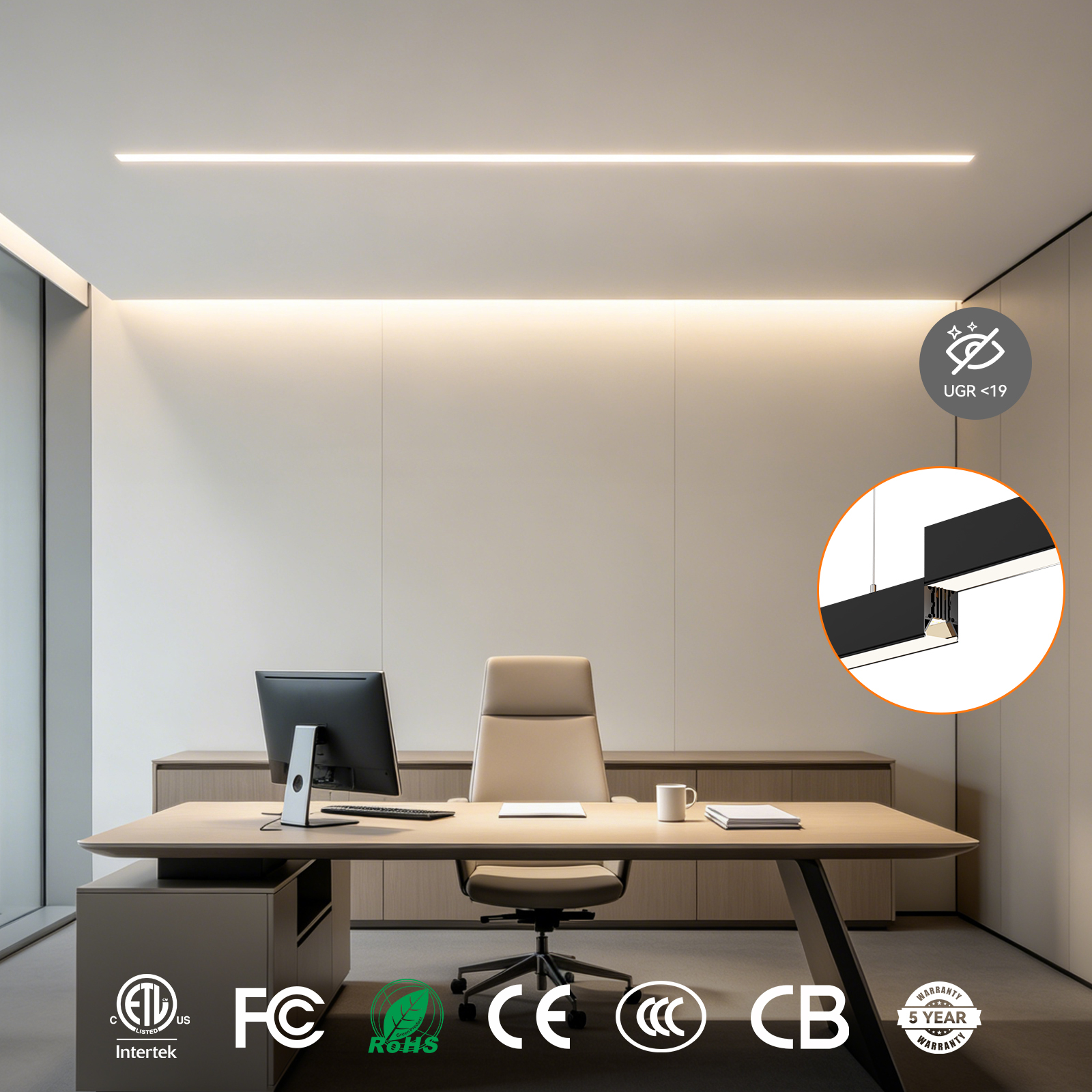 Recessed Trim‑Less LED Linear Light | OEM Supplier