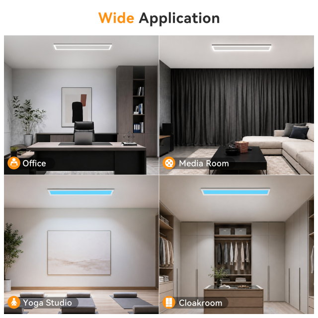 1x4 LED Surface Mount Panel Light with Skylight