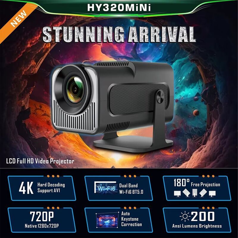 Wholesale HY320 Full Hd Home Theater Proyector Mini Smart Android Projectors Portable Outdoor Travel 4K Projector,Shenzhen Weihong Technology Co., Ltd.,Wholesale HY320 Full Hd Home Theater Proyector Mini Smart Android Projectors Portable Outdoor Travel 4K Projector