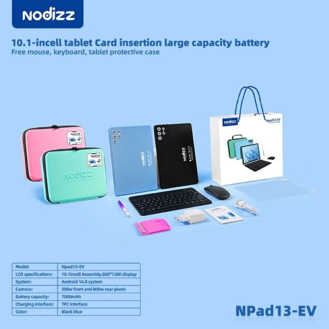 حقيبة تخزين لجهاز لوحي ذكي Npand13 EV مزود بشاشة حماية للعين وجهاز فحص بتقنية الذكاء الاصطناعي، مقاس 10.1 بوصة، من إنتاج شركة Shenzhen Weihong Technology Co., Ltd.