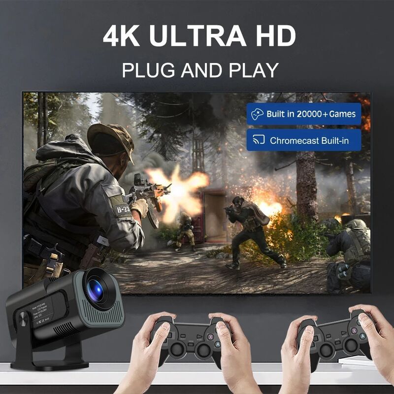 Projector HY320 MINI 2-IN-1 Professional Chip Android Projector With 2 Wireless Game Controllers Built-in 20000+ Games,Shenzhen Weihong Technology Co., Ltd.,Projector HY320 MINI 2-IN-1 Professional Chip Android Projector With 2 Wireless Game Controllers Built-in 20000+ Games