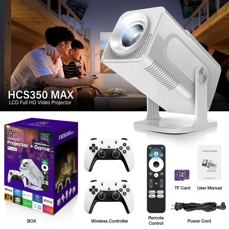 HCS350MAX Portable HD Video Retro Game Consoles 10000 Android 11 LCD Proyector Video Wifi Wireless Gamepad 3D Home Theater,Shenzhen Weihong Technology Co., Ltd.,HCS350MAX Portable HD Video Retro Game Consoles 10000 Android 11 LCD Proyector Video Wifi Wireless Gamepad 3D Home Theater