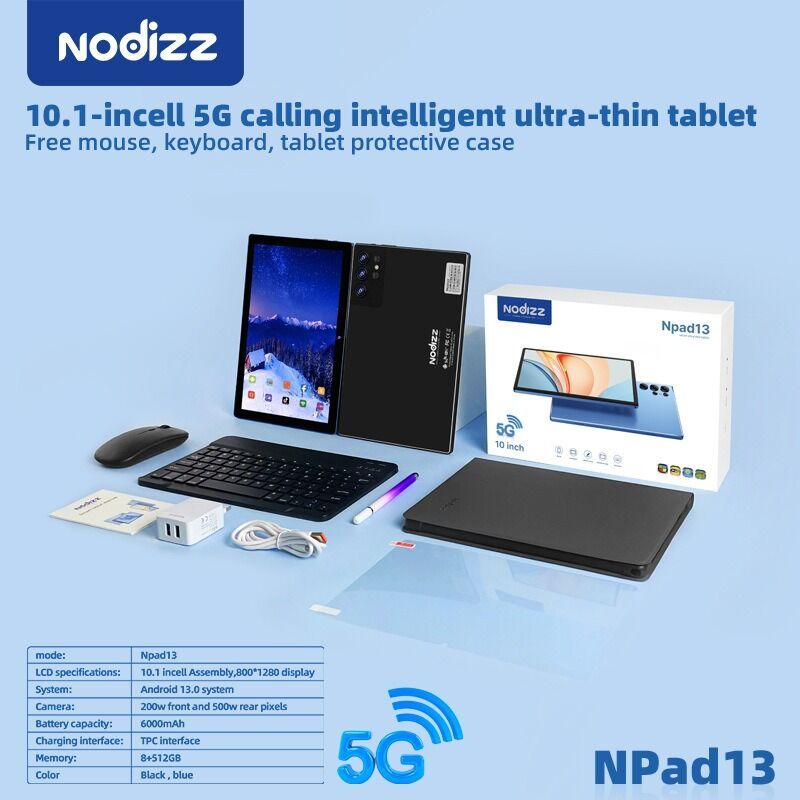 جهاز NPad13 اللوحي، يدعم تقنية الجيل الخامس، شاشة عالية الوضوح، يدعم جميع الشبكات، جهاز لوحي متعدد الوظائف يدعم شريحة SIM، شركة Shenzhen Weihong Technology Co., Ltd.