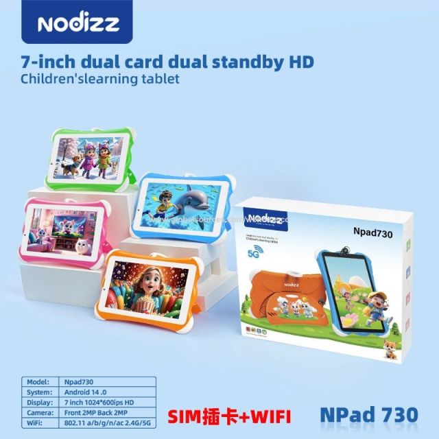 Детский планшет Npad730 SIM+WiFi с 7-дюймовым экраном и функцией отображения информации о звонках, Shenzhen Weihong Technology Co., Ltd., Детский планшет Npad730 SIM+WiFi с 7-дюймовым экраном и функцией отображения информации о звонках