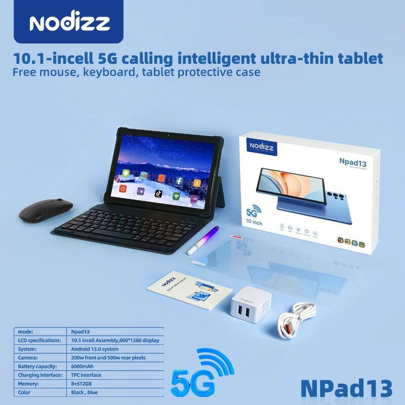جهاز NPad13 اللوحي، يدعم تقنية الجيل الخامس، شاشة عالية الوضوح، يدعم جميع الشبكات، جهاز لوحي متعدد الوظائف يدعم شريحة SIM، شركة Shenzhen Weihong Technology Co., Ltd.