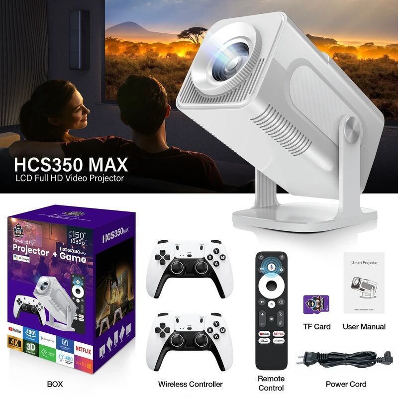 HCS350MAX Portable HD Video Retro Game Consoles 10000 Android 11 LCD Proyector Video Wifi Wireless Gamepad 3D Home Theater,Shenzhen Weihong Technology Co., Ltd.,HCS350MAX Portable HD Video Retro Game Consoles 10000 Android 11 LCD Proyector Video Wifi Wireless Gamepad 3D Home Theater