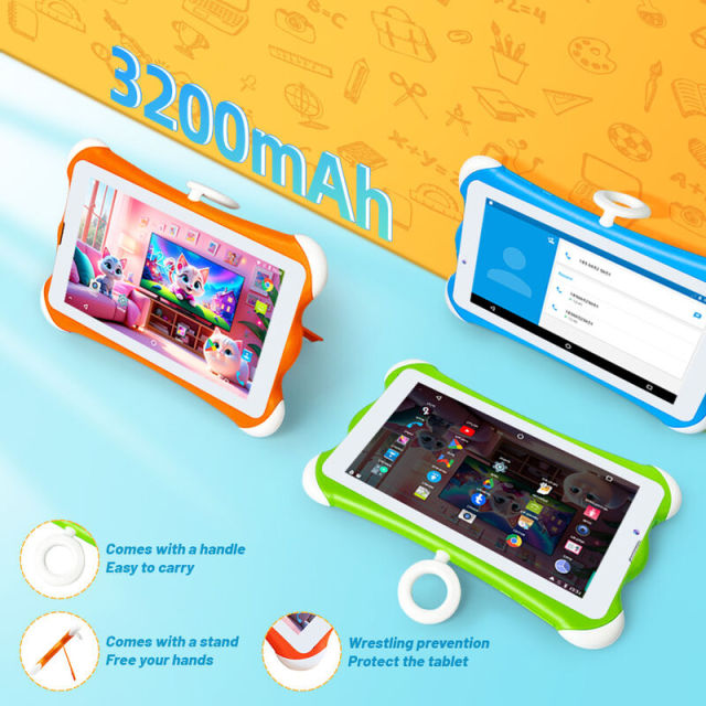 جهاز Npad703 اللوحي الجديد للأطفال بنمط كرتوني، شاشة 7 بوصة، نظام أندرويد، ألعاب تعليمية، هدية مثالية للأطفال، من شركة Shenzhen Weihong Technology Co., Ltd.