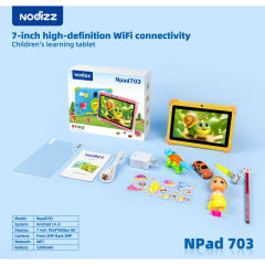 جهاز Npad703 اللوحي الجديد للأطفال بنمط كرتوني، شاشة 7 بوصة، نظام أندرويد، ألعاب تعليمية، هدية مثالية للأطفال، من شركة Shenzhen Weihong Technology Co., Ltd.
