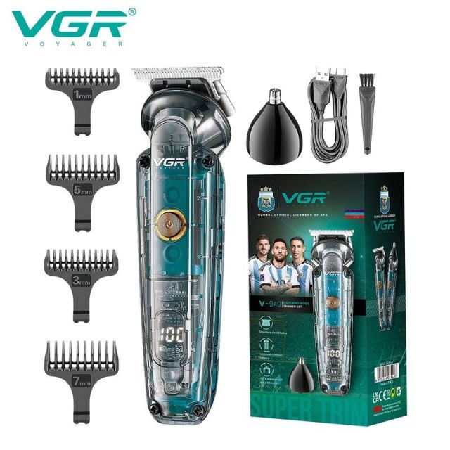 ماكينة قص الشعر الاحترافية VGR V949، قابلة لإعادة الشحن، لاسلكية، مقاومة للماء بمعيار IPX6، من شركة Shenzhen Weihong Technology Co., Ltd.