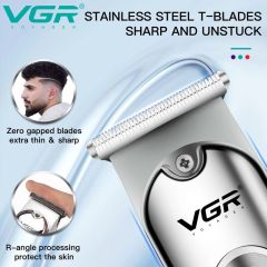 ماكينة تشذيب الشعر VGR V071 الاحترافية اللاسلكية، ماكينة قص الشعر الكهربائية بدون قص، متوفرة بالجملة من شركة Shenzhen Weihong Technology Co., Ltd.