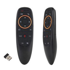 جهاز تحكم عن بعد لاسلكي G10S Air Mouse مزود بخاصية التحكم الصوتي، يعمل بتردد 2.4 جيجاهرتز، مزود بجيروسكوب وخاصية التعلم بالأشعة تحت الحمراء، متوافق مع أجهزة H96 MAX وX88 PRO وX96 MAX وAndroid TV Box HK1، من إنتاج شركة Shenzhen Weihong Technology Co., Ltd.