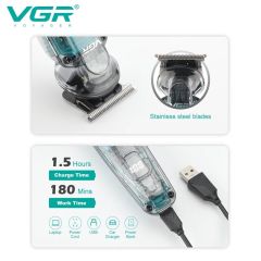 ماكينة قص الشعر الاحترافية VGR V949، قابلة لإعادة الشحن، لاسلكية، مقاومة للماء بمعيار IPX6، من شركة Shenzhen Weihong Technology Co., Ltd.