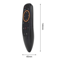 جهاز تحكم عن بعد لاسلكي G10S Air Mouse مزود بخاصية التحكم الصوتي، يعمل بتردد 2.4 جيجاهرتز، مزود بجيروسكوب وخاصية التعلم بالأشعة تحت الحمراء، متوافق مع أجهزة H96 MAX وX88 PRO وX96 MAX وAndroid TV Box HK1، من إنتاج شركة Shenzhen Weihong Technology Co., Ltd.