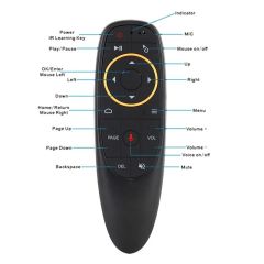 جهاز تحكم عن بعد لاسلكي G10S Air Mouse مزود بخاصية التحكم الصوتي، يعمل بتردد 2.4 جيجاهرتز، مزود بجيروسكوب وخاصية التعلم بالأشعة تحت الحمراء، متوافق مع أجهزة H96 MAX وX88 PRO وX96 MAX وAndroid TV Box HK1، من إنتاج شركة Shenzhen Weihong Technology Co., Ltd.