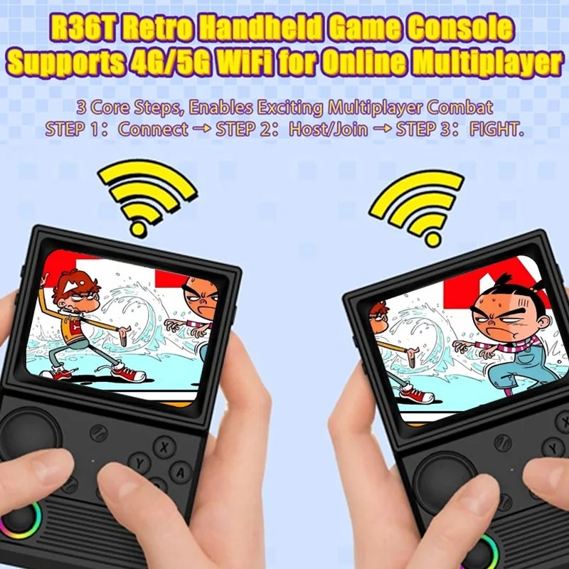 R36T Game Console Retro TV Handheld Gaming Console Support WIFI 3.5'' IPS Screen 22000+ Game Portable Pocket Video Player,Shenzhen Weihong Technology Co., Ltd.,R36T Game Console Retro TV Handheld Gaming Console Support WIFI 3.5'' IPS Screen 22000+ Game Portable Pocket Video Player