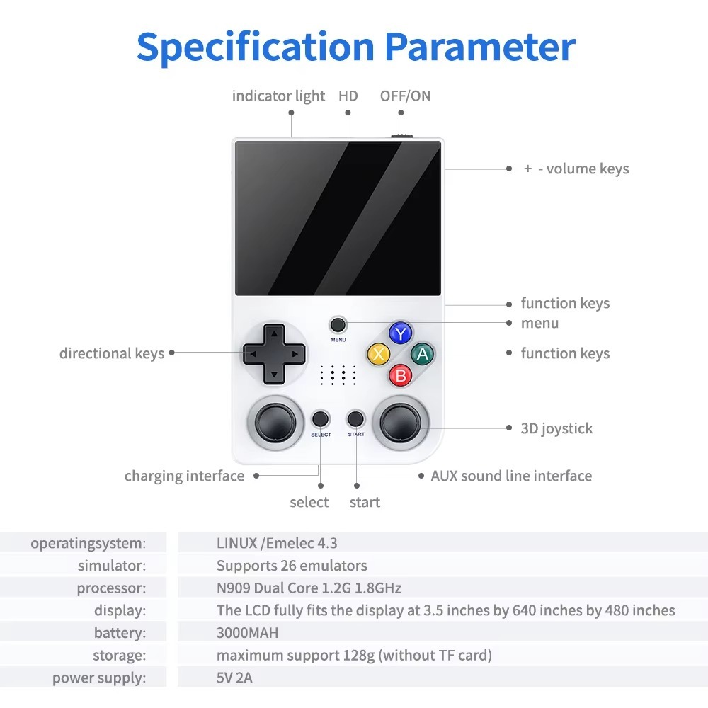 M21 Retro Handheld Game Console 3.5 Inch HD IPS Screen Built in 20000 Games 3D Large for PS1,Shenzhen Weihong Technology Co., Ltd.,M21 Retro Handheld Game Console 3.5 Inch HD IPS Screen Built in 20000 Games 3D Large for PS1