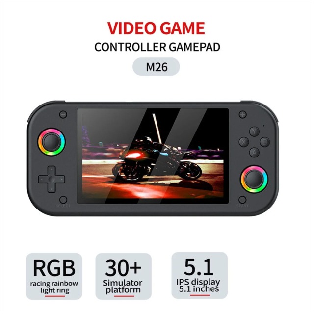 M26 Handheld Retro Game Console 5.0 Inch IPS Screen Linux System Joystick RGB Lightning Video Game Console Player,Shenzhen Weihong Technology Co., Ltd.,M26 Handheld Retro Game Console 5.0 Inch IPS Screen Linux System Joystick RGB Lightning Video Game Console Player