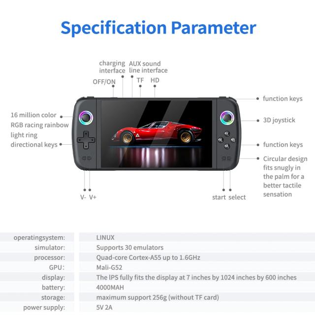 Factory Price M27 Game Console Portable Pocket Retro Handheld Video Game Console 7.0" IPS Screen,Shenzhen Weihong Technology Co., Ltd.,Factory Price M27 Game Console Portable Pocket Retro Handheld Video Game Console 7.0" IPS Screen