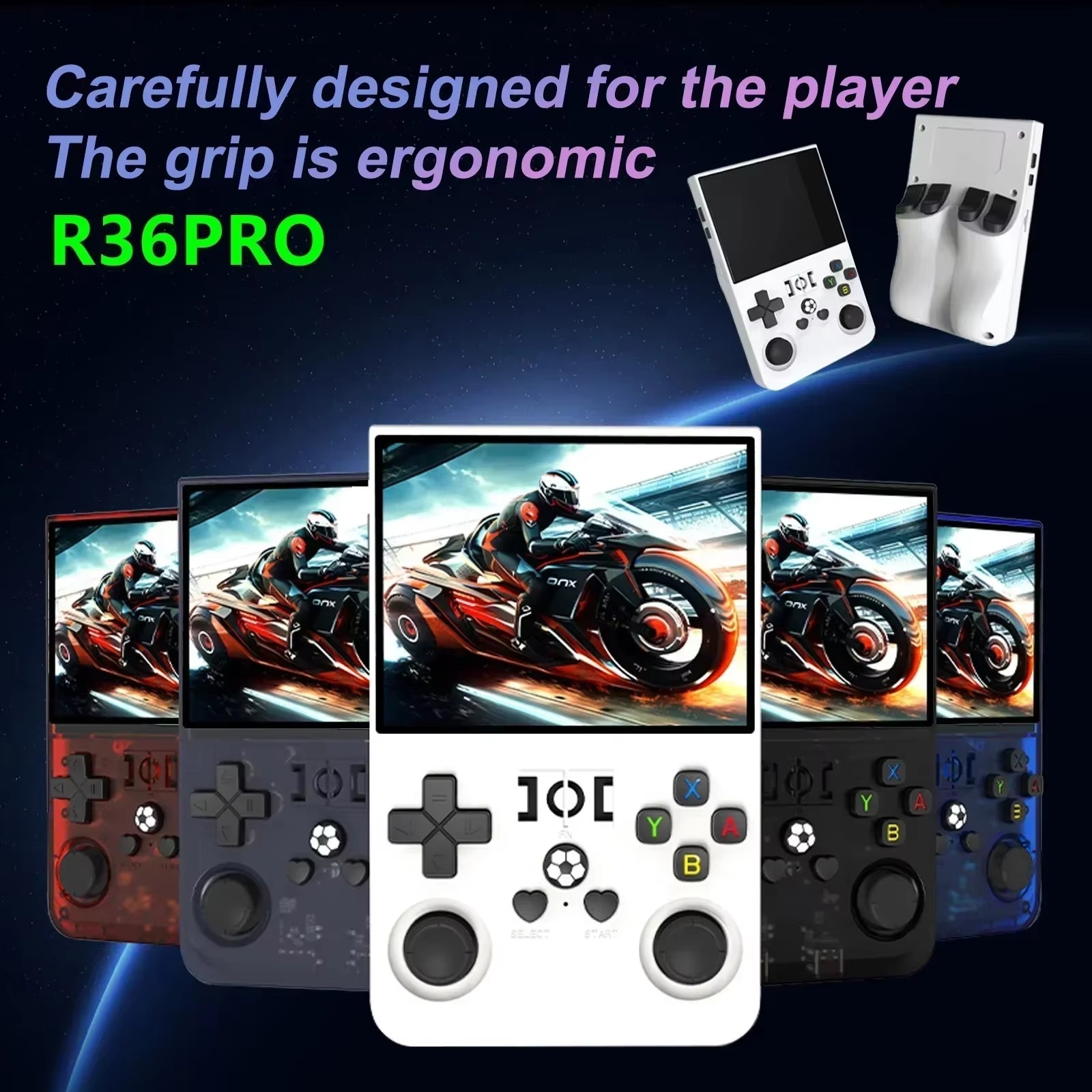 R36 PRO — портативная ретро-игровая консоль с открытым исходным кодом, работающая на Linux, с 3,5-дюймовым IPS-экраном и 128 ГБ игр, Shenzhen Weihong Technology Co., Ltd., R36 PRO — портативная ретро-игровая консоль с открытым исходным кодом, работающая на Linux, с 3,5-дюймовым IPS-экраном и 128 ГБ игр.